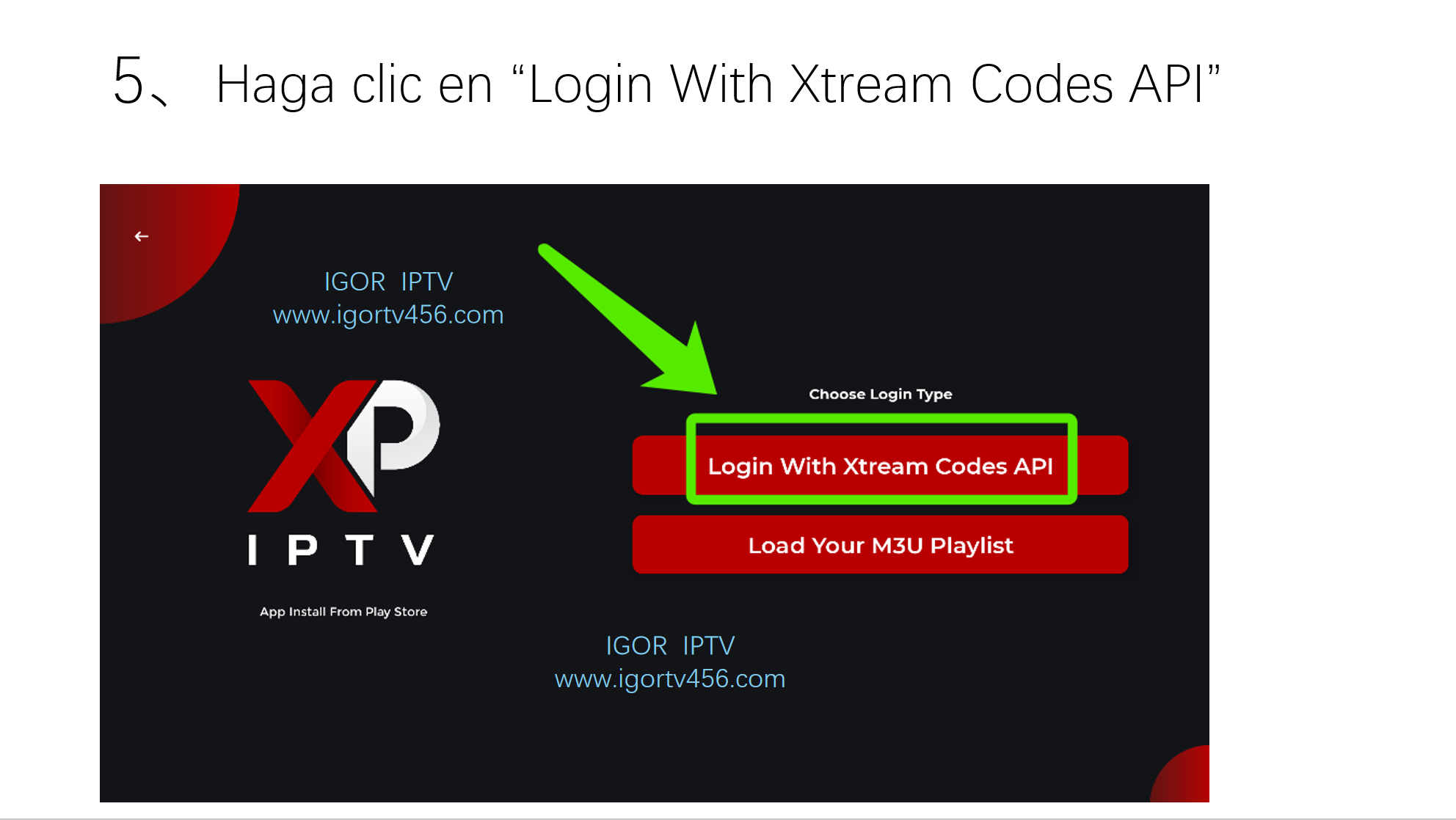 Login With Xtream Codes API
